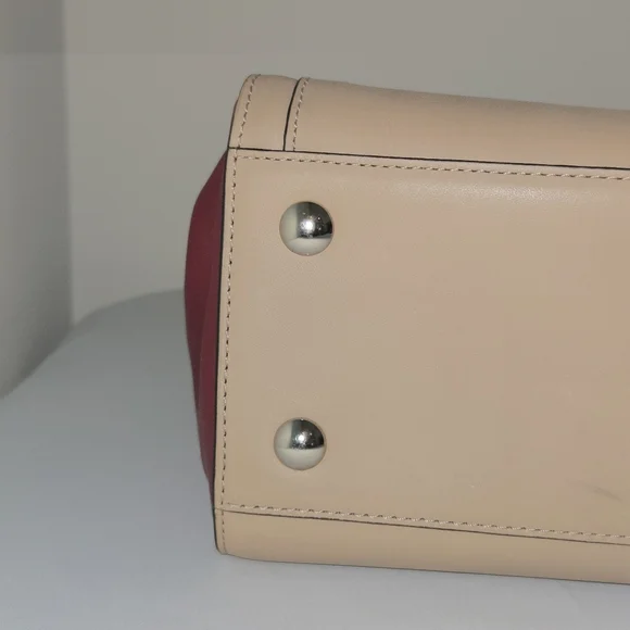 Coach Handbag Legacy Chelsea Tan/Red Classic Leather Tassel Boho Chic Satchel - Picture 10 of 16